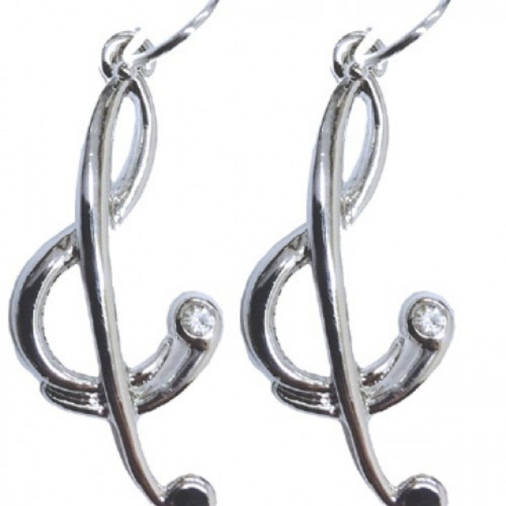 Stylized Treble Clef Earrings